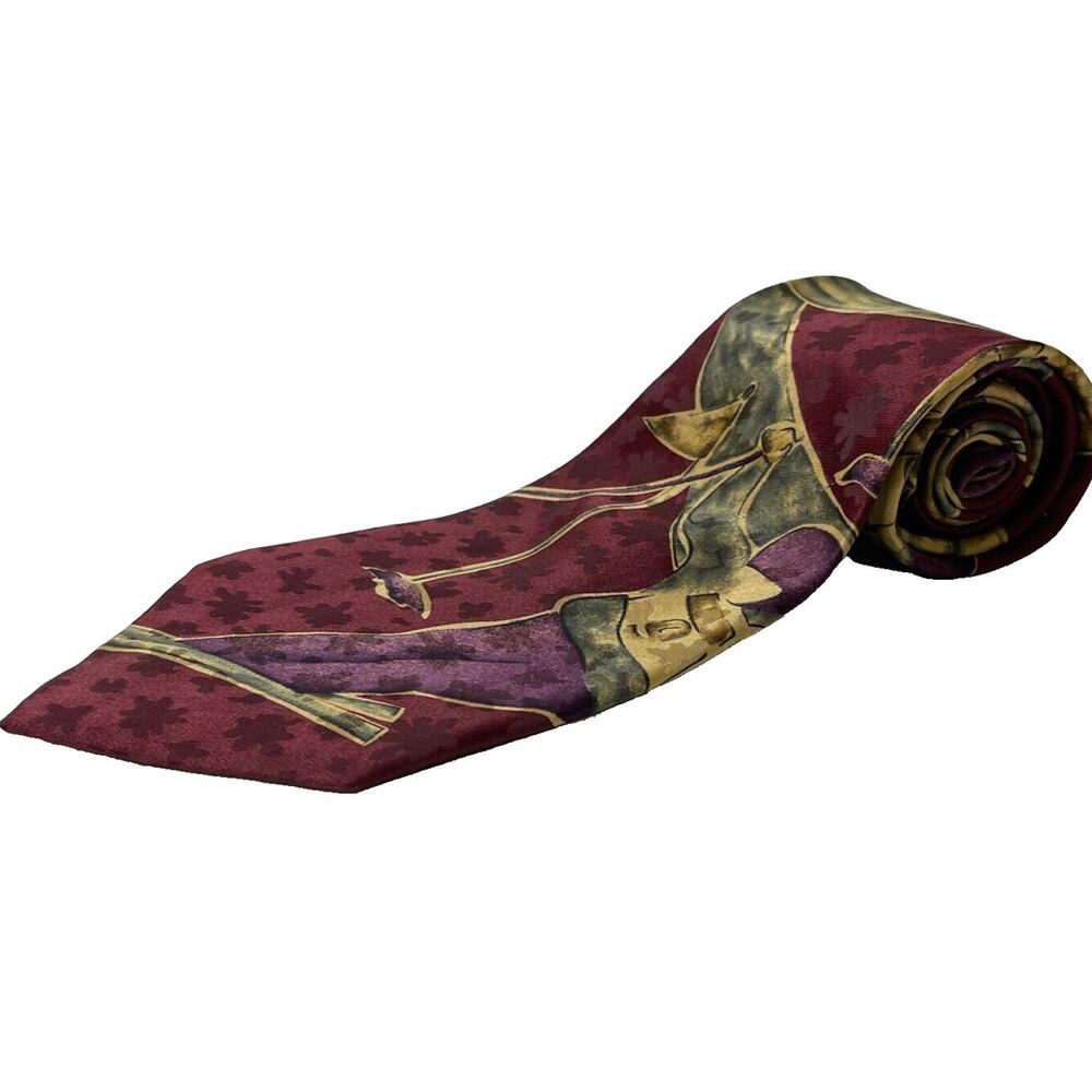 Swing All Silk Men’s Necktie Abstract Pattern Multicolor Casual Tie Made in USA